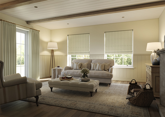 Orla Kiely Linear Stem, Pebble - Twist&Fit Roman Blind - Image 7